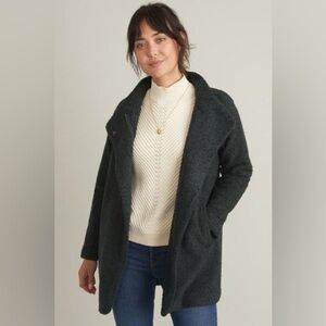 Marine Layer Stephanie Cocoon Coat hunter green size xs